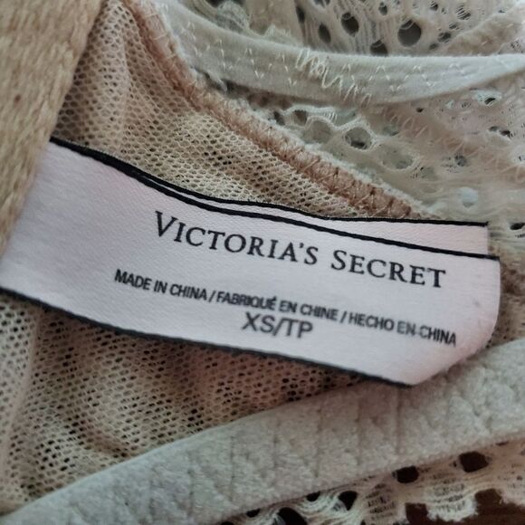 Victoria's Secret Cream & Tan Lace Bra (XS) - Picture 7 of 7